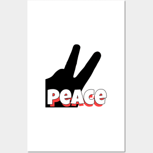 Peace Hand Sign Posters and Art